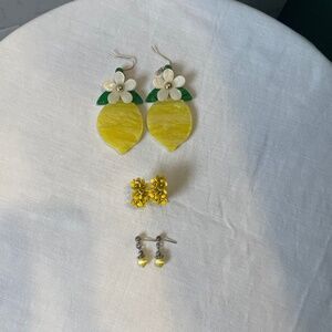 Yellow Summer Themed Earrings